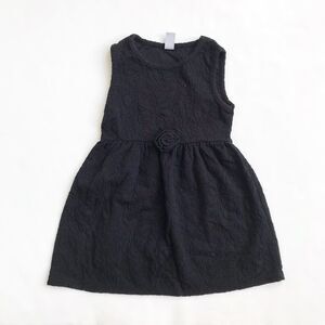 Zara black textured dress EUC 4-5T